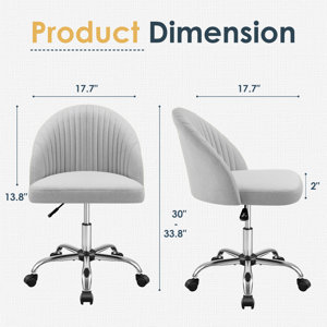 Chloe Commercial Mid-Back Padded Upholstered Armless Task Office Chair with Wheels, Adjustable Height, Swivel Function, and Frame main image 1